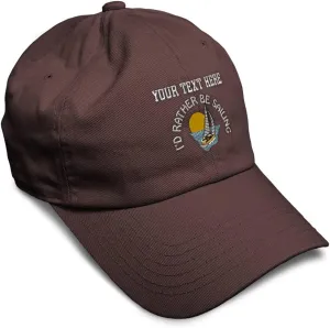 Speedy Pros Soft Baseball Cap I'd Rather Be Sailing Captain Embroidery Hobby Cotton Embroidered Dad Hats for Men & Women