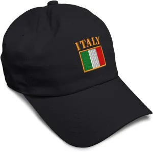 Speedy Pros Soft Baseball Cap Italy Flag Embroidery Flags World Cup Soccer Cotton Embroidered Dad Hats for Men & Women