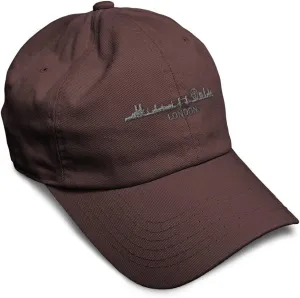 Speedy Pros Soft Baseball Cap London City Skyline Embroidery Skyscrapers Cotton Dad Hats for Men & Women