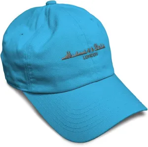 Speedy Pros Soft Baseball Cap London City Skyline Embroidery Skyscrapers Cotton Dad Hats for Men & Women