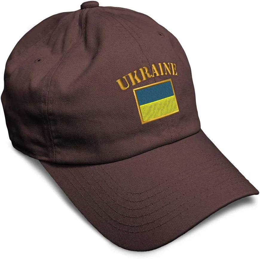 Speedy Pros Soft Baseball Cap Ukraine Flag Embroidery Flags World Cup Soccer Cotton Embroidered Dad Hats for Men & Women