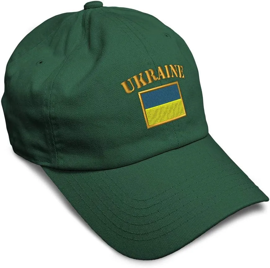 Speedy Pros Soft Baseball Cap Ukraine Flag Embroidery Flags World Cup Soccer Cotton Embroidered Dad Hats for Men & Women