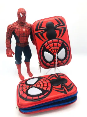 Spider man Pencil Case 3D Embossed On Fiber | Kids Spiderman Pouch