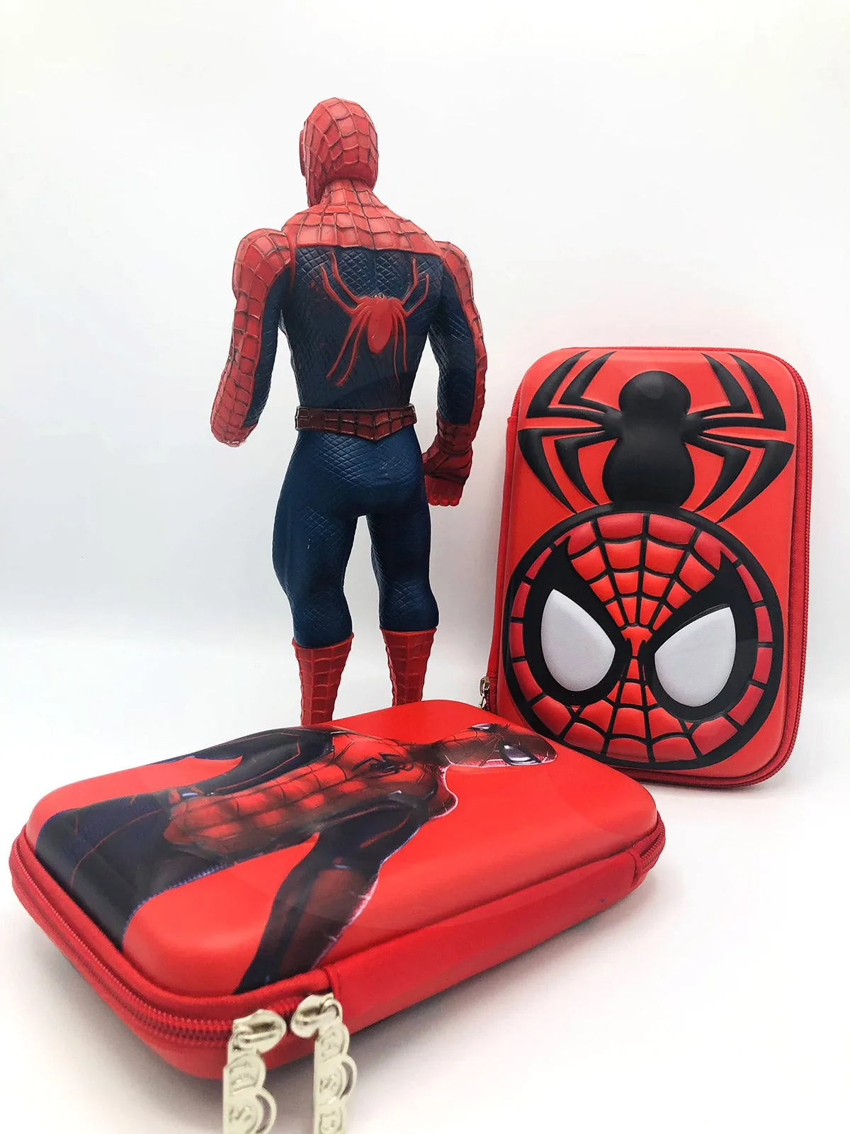 Spider man Pencil Case 3D Embossed On Fiber | Kids Spiderman Pouch