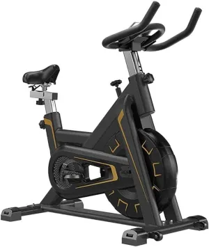Spinning Bike Fully Wrapped Flywheel with High Safety Indoor Cycling Silent Exercise Bike Fitness Equipment with Tablet Computer Stand Exercise Machin