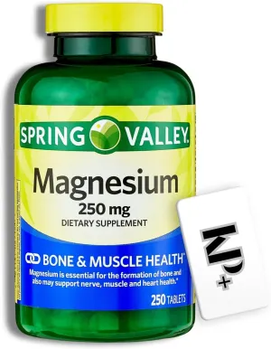 Spring Valley Magnesium, 250mg 250 Count   (KP Sticker)