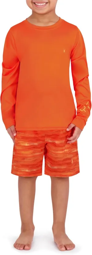 Spyder Boys' Rash Guard UPF 30  Rashguard & Quick-Dry Trunks, 2-Piece Swim Set, Brief Liner, Pockets, Drawstring Waist