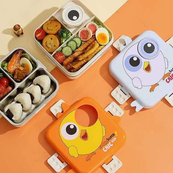 SS Insulated Kids Lunch Box - Owl Print