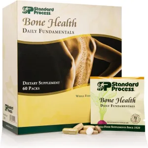 Standard Process Inc. Bone Health Daily Fundamentals - Supports Bone Strength with Vitamins D, A & K1, Potassium, Manganese, Phosphorus - Pack of 60