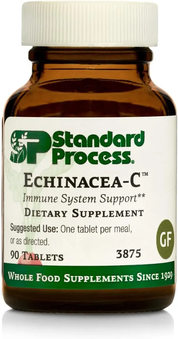Standard Process Inc. Echinacea-C - Whole Food Blood and Immune Support with Vitamin C, Echinacea Purpurea, and Buckwheat - 90 Tablets
