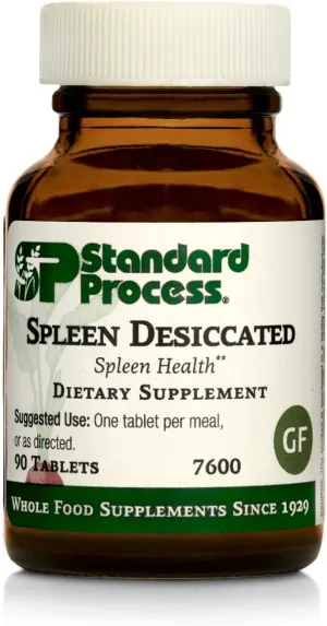 Standard Process Inc. Spleen Desiccated - Whole Food Immune Support, Spleen and Healthy Blood - Gluten Free - 90 Tablets