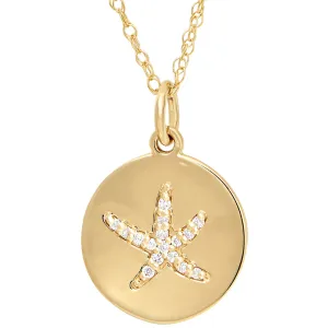 Starfish Diamond Pendant