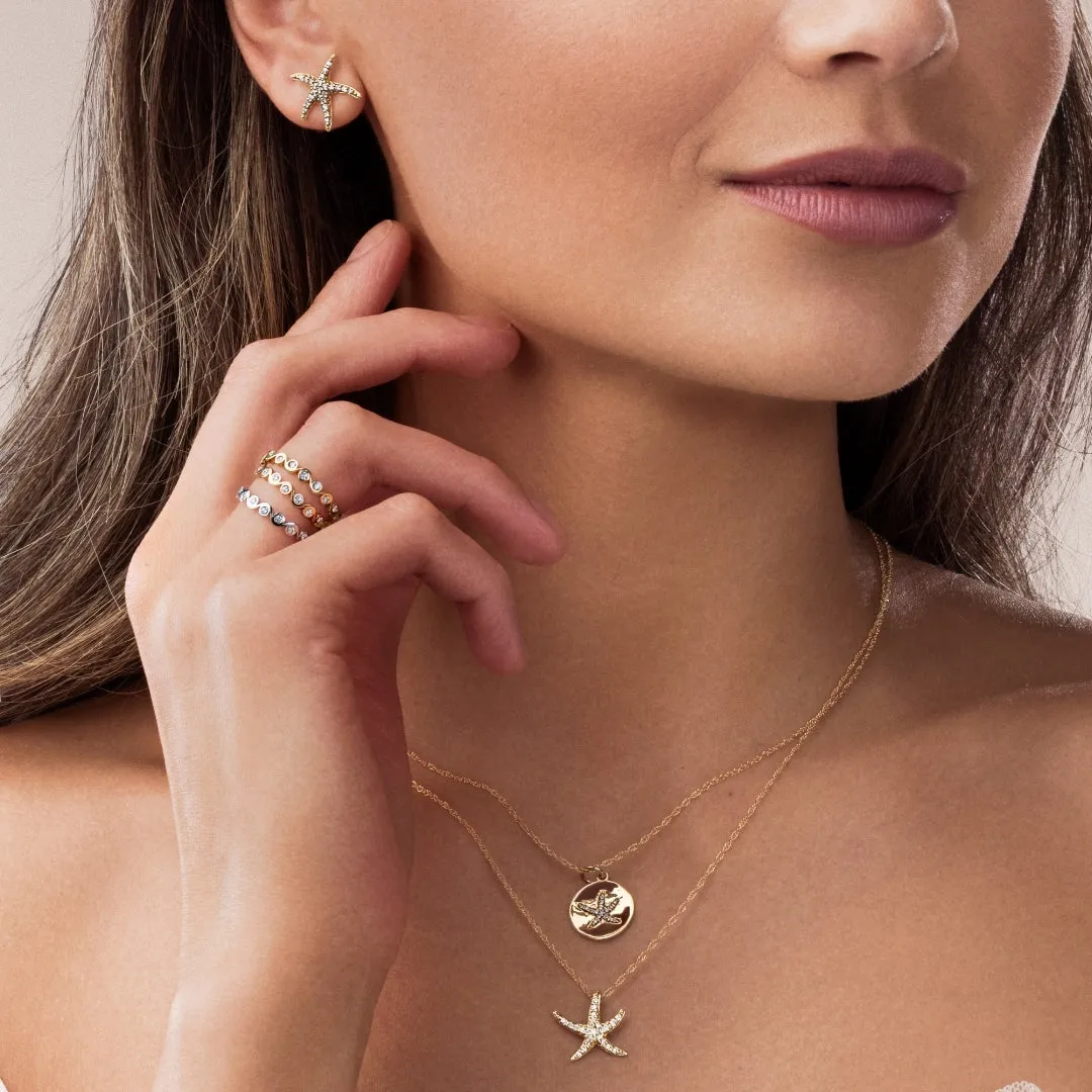 Starfish Diamond Pendant