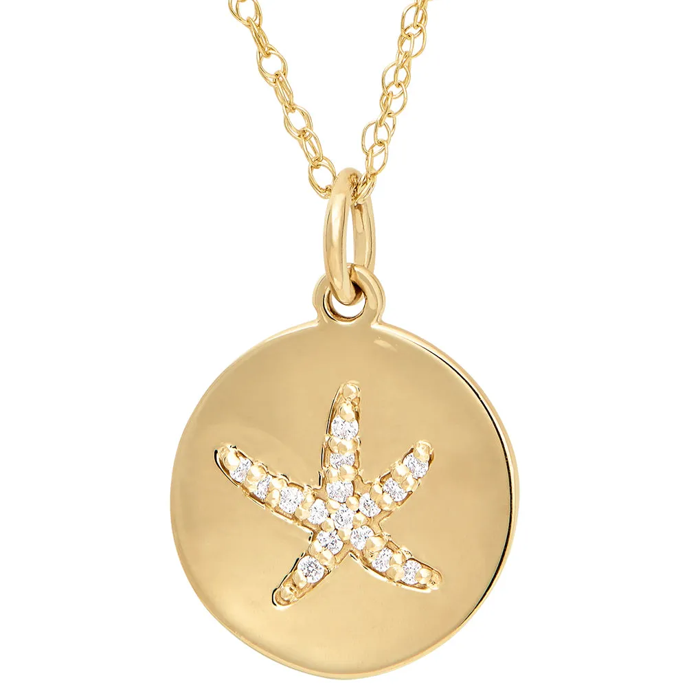 Starfish Diamond Pendant