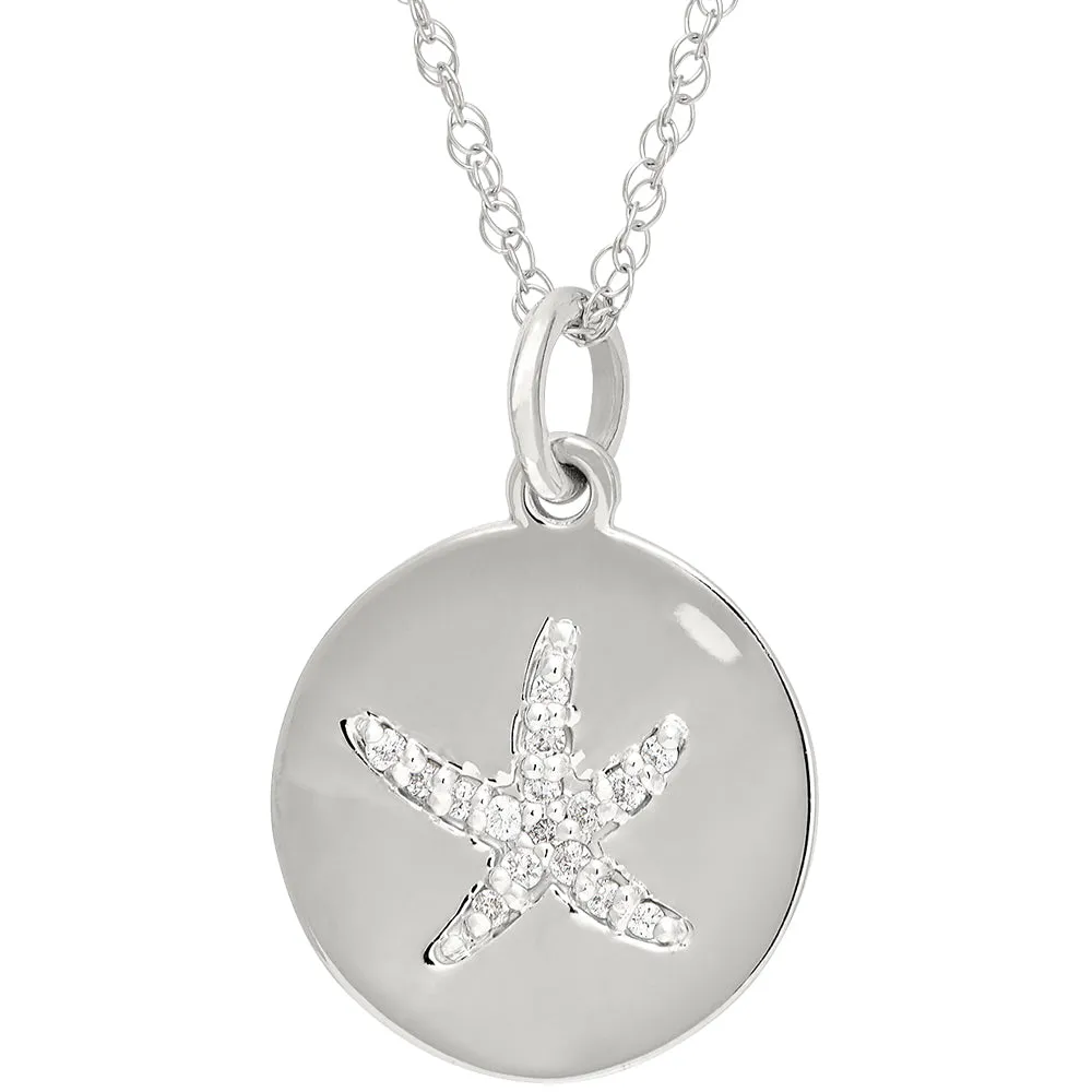 Starfish Diamond Pendant