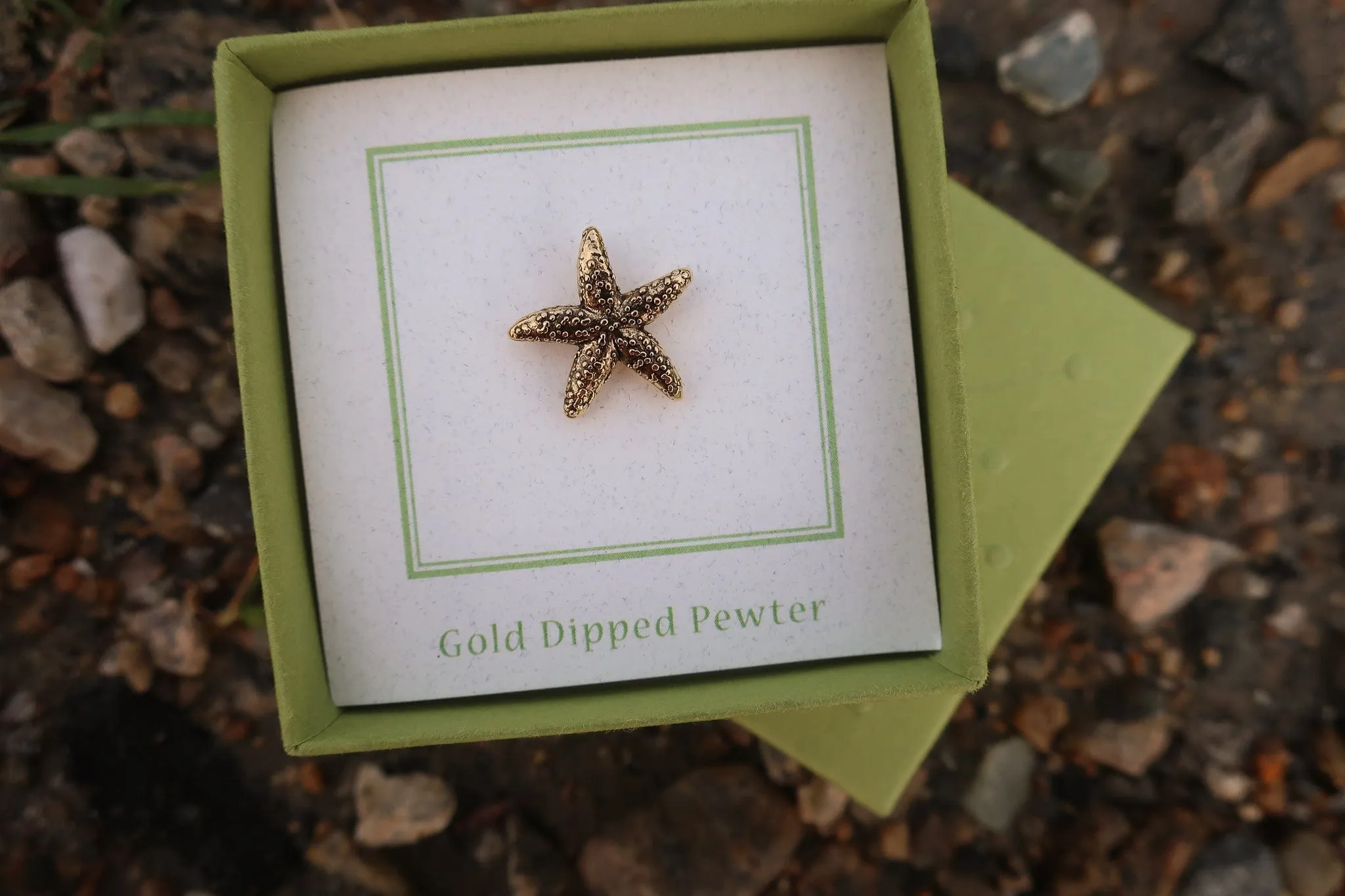 Starfish Gold Lapel Pin