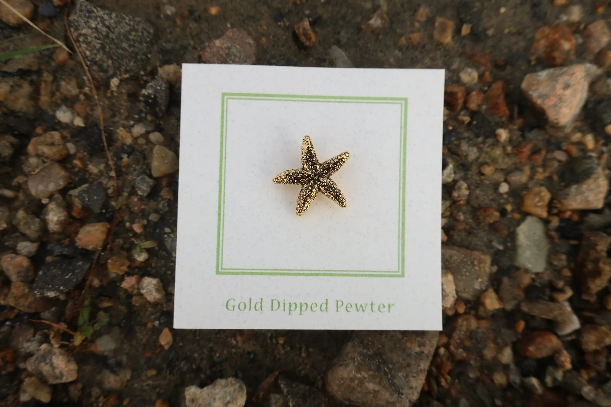 Starfish Gold Lapel Pin