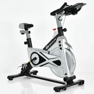 Stationary Silent Belt Adjustable Exercise Bike with Phone Holder and Electronic