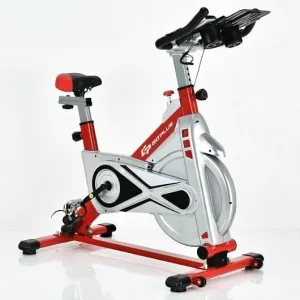 Stationary Silent Belt Adjustable Exercise Bike with Phone Holder and Electronic