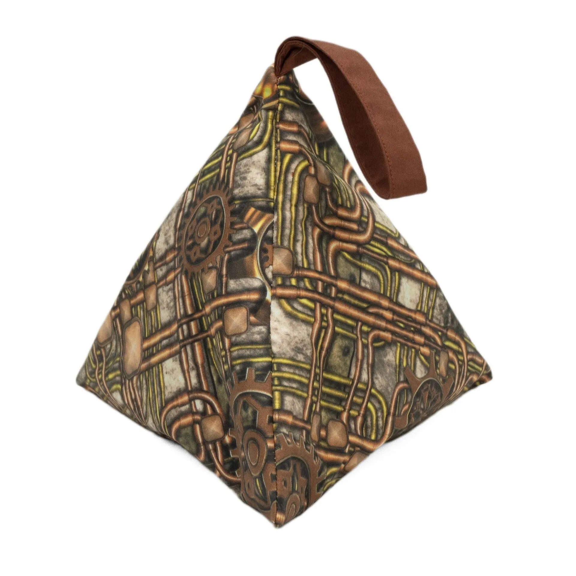 Steampunk Gears - Llexical Divided Sock Pouch - Knitting, Crochet, Spinning Project Bag