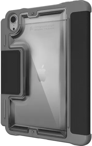 STM Goods Dux Plus Rugged Case for Apple iPad Mini 6th Gen (A17 Pro) – Military-Grade Drop Tested, Instant On/Off Cover, Apple Pencil 2 Storage, Transparent Back, Durable & Water-Resistant – Black