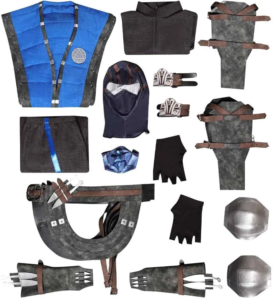 Sub Zero Cosplay Costume Adult Men Halloween Cosplay Sub Zero Outfits