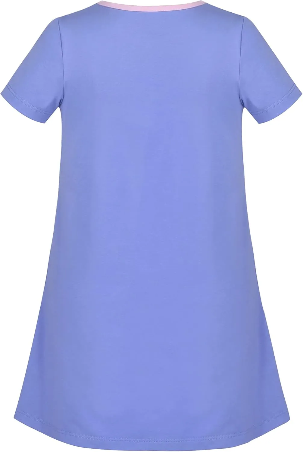 Sunny Fashion Girls Dress T-Shirt Cotton Bird Embroidered Short Sleeve Size 2-6