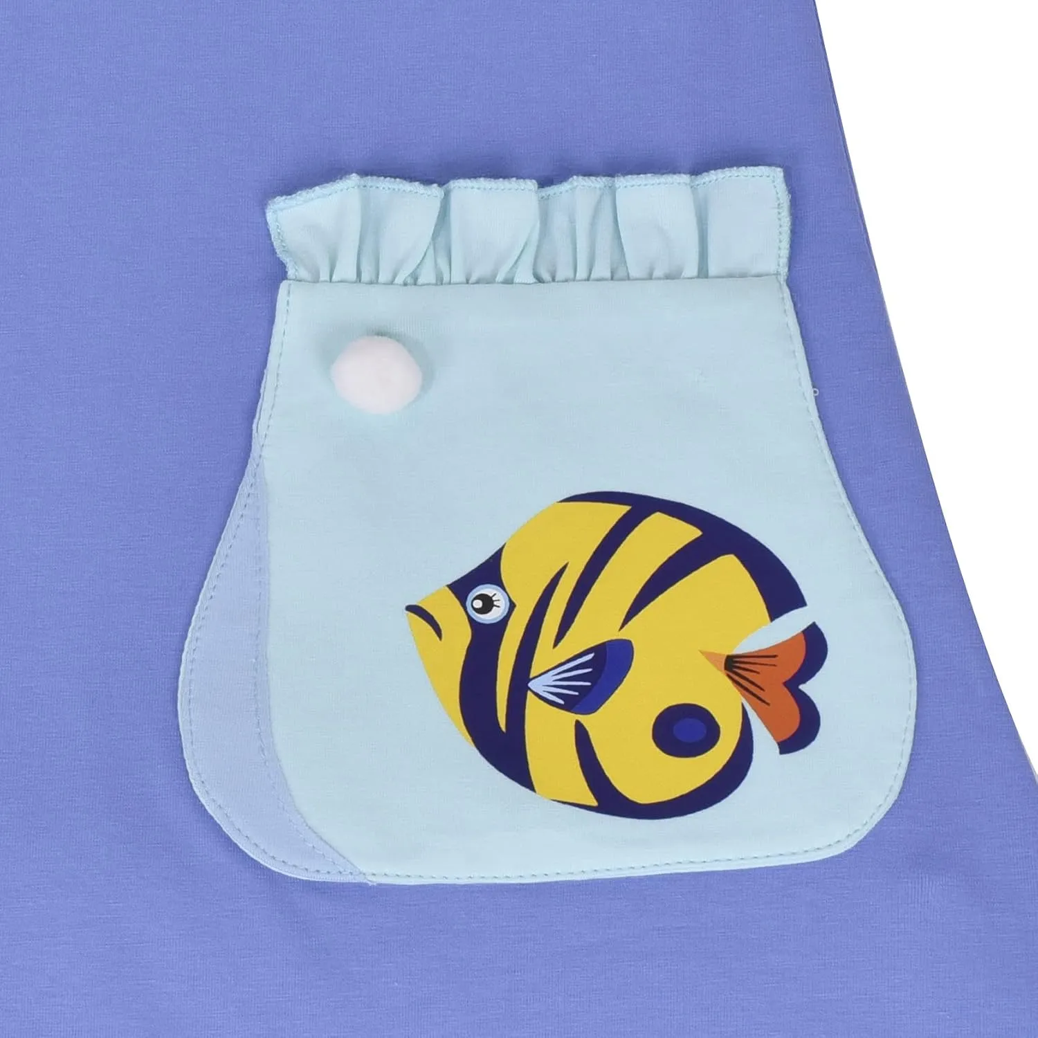 Sunny Fashion Girls Dress T-Shirt Cotton Bird Embroidered Short Sleeve Size 2-6