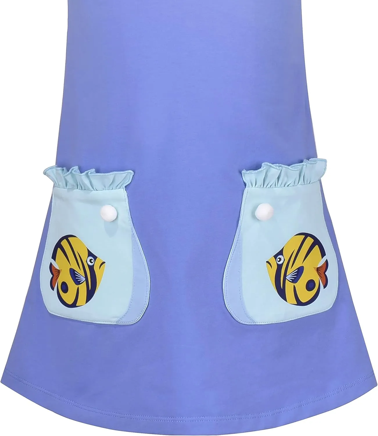 Sunny Fashion Girls Dress T-Shirt Cotton Bird Embroidered Short Sleeve Size 2-6