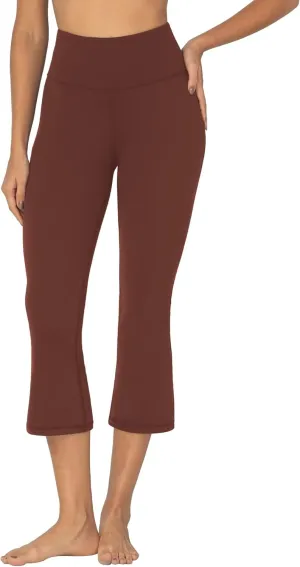 Sunzel High Waist Mini Flared Leggings for Women, Tummy Control Casual Flare Yoga Pants for Yoga Workout Gym