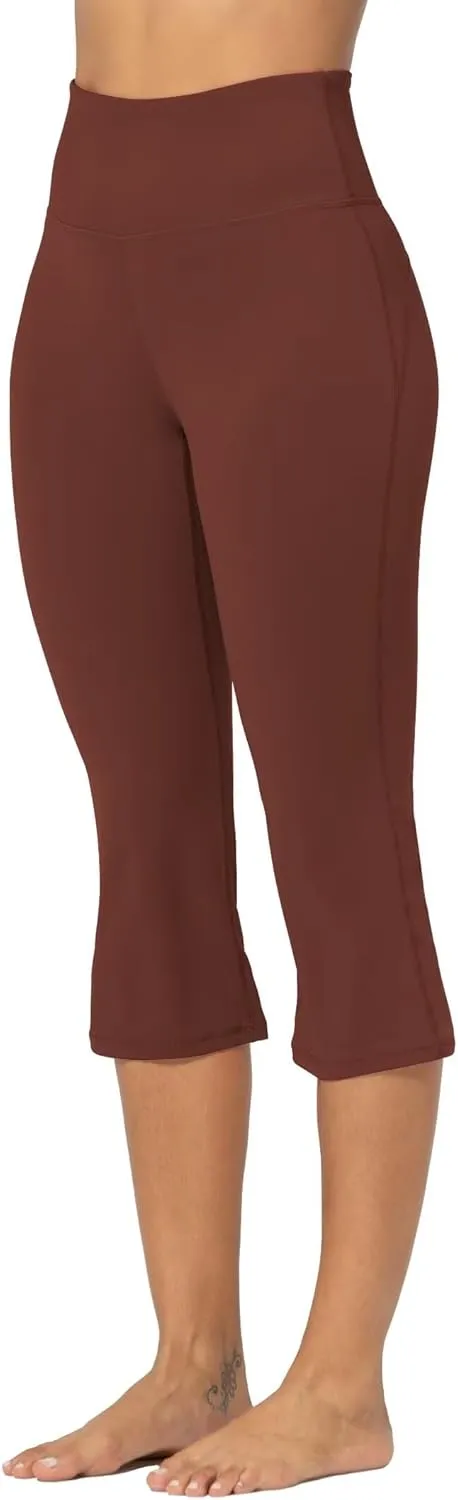 Sunzel High Waist Mini Flared Leggings for Women, Tummy Control Casual Flare Yoga Pants for Yoga Workout Gym