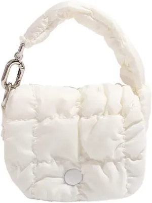 Super Mini Quilted Bag Puffer Wristlet Clutch Purse Nylon Padded Women's Handbags Evening Bag Charm Lipstick bag
