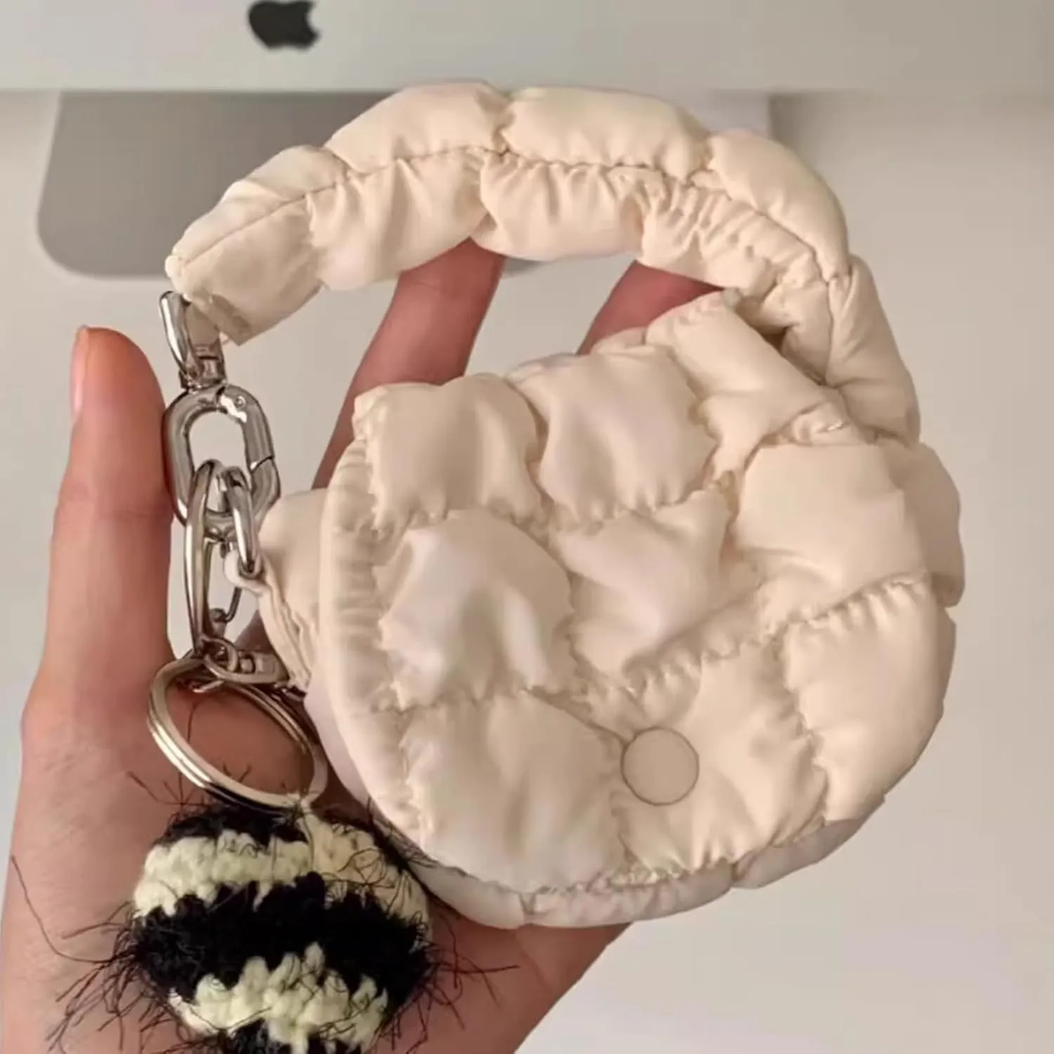 Super Mini Quilted Bag Puffer Wristlet Clutch Purse Nylon Padded Women's Handbags Evening Bag Charm Lipstick bag