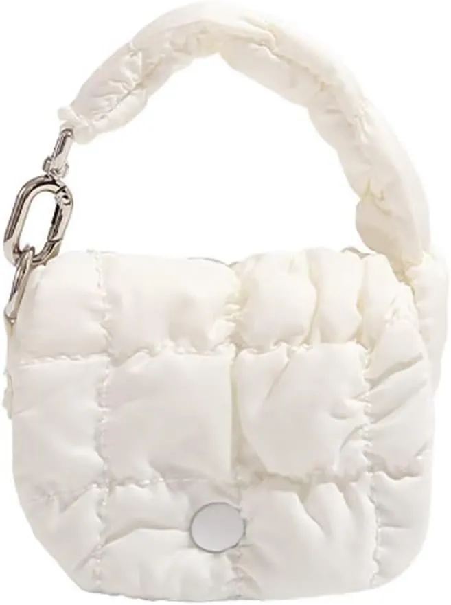 Super Mini Quilted Bag Puffer Wristlet Clutch Purse Nylon Padded Women's Handbags Evening Bag Charm Lipstick bag