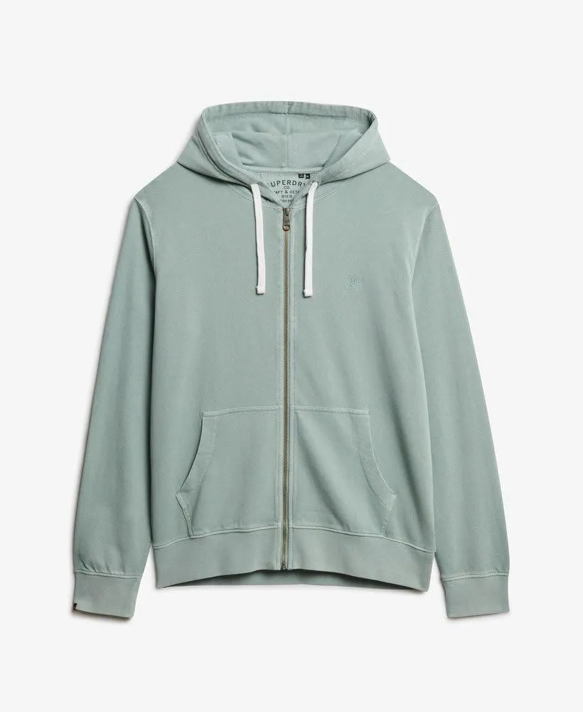 Superdry Men's Classic Essential Zip Hoodie, Silver Pine