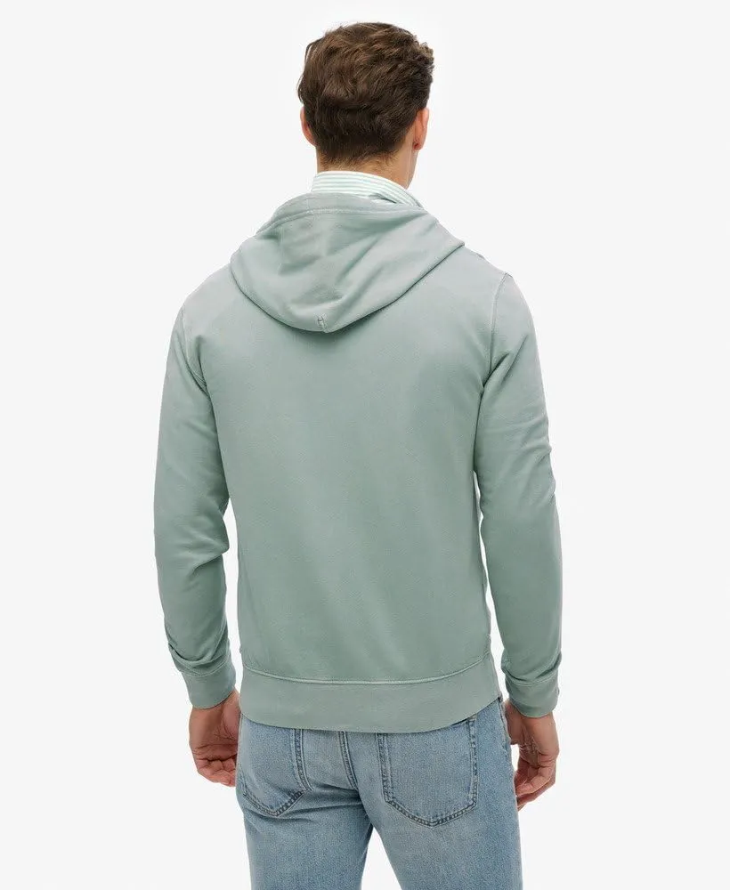 Superdry Men's Classic Essential Zip Hoodie, Silver Pine
