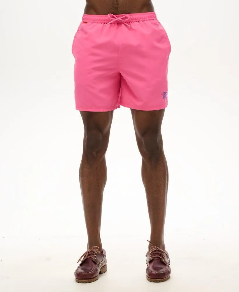 Superdry Men's Essential 16 Swim Shorts, Shocking Pink