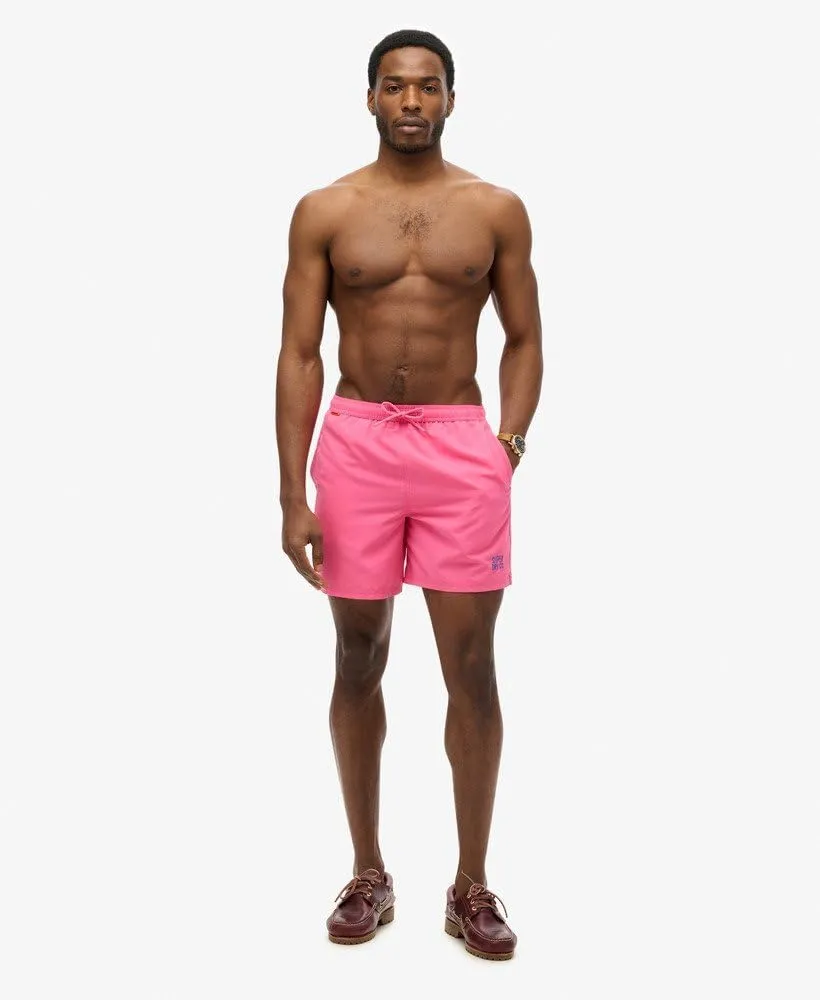 Superdry Men's Essential 16 Swim Shorts, Shocking Pink