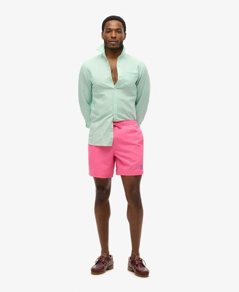 Superdry Men's Essential 16 Swim Shorts, Shocking Pink