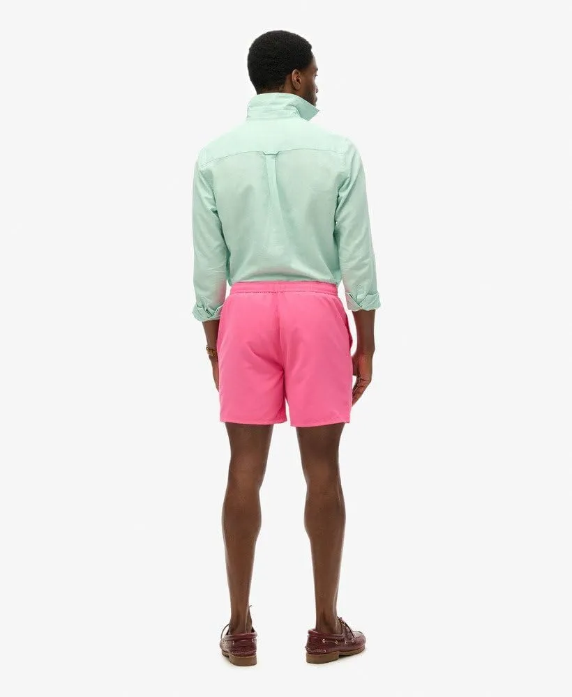 Superdry Men's Essential 16 Swim Shorts, Shocking Pink