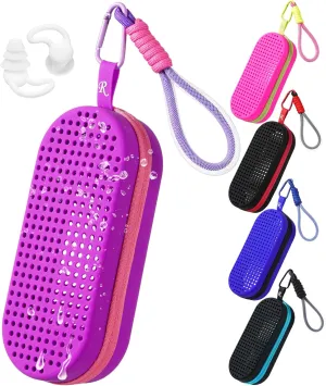Swim Goggle Case For Swimming Goggles, Protective Cases for Goggles with Clip