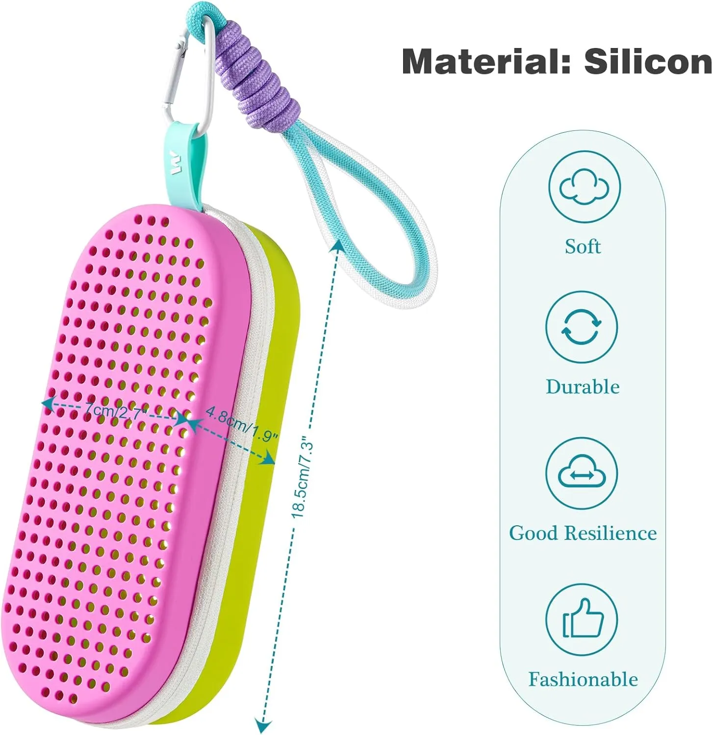 Swim Goggle Case For Swimming Goggles, Silicone Protective Cases with Drain Hole for Goggles