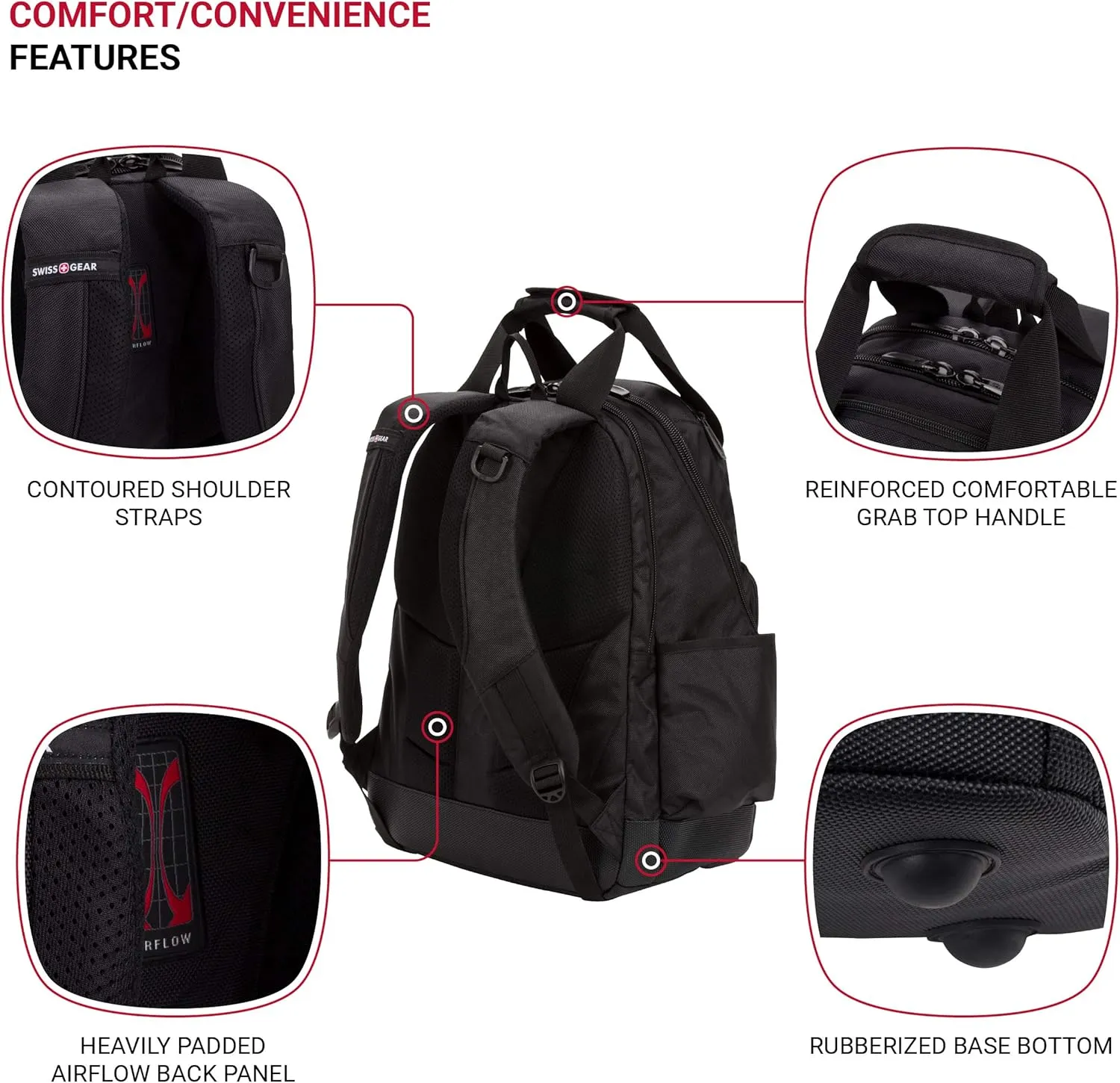SwissGear Tool Bag Backpack, Fits Up to 15-Inch Laptop, Work Pack, Black