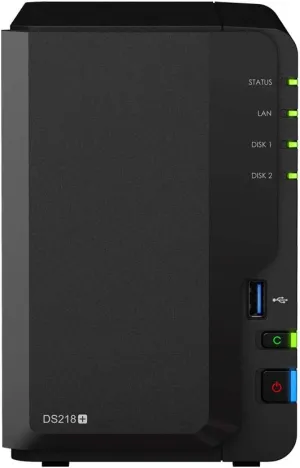 Synology DiskStation DS218  Mini Desktop NAS Server, Intel Celeron J3355 Dual-Core, 6GB DDR3L SDRAM, 1TB SSD, DSM Software
