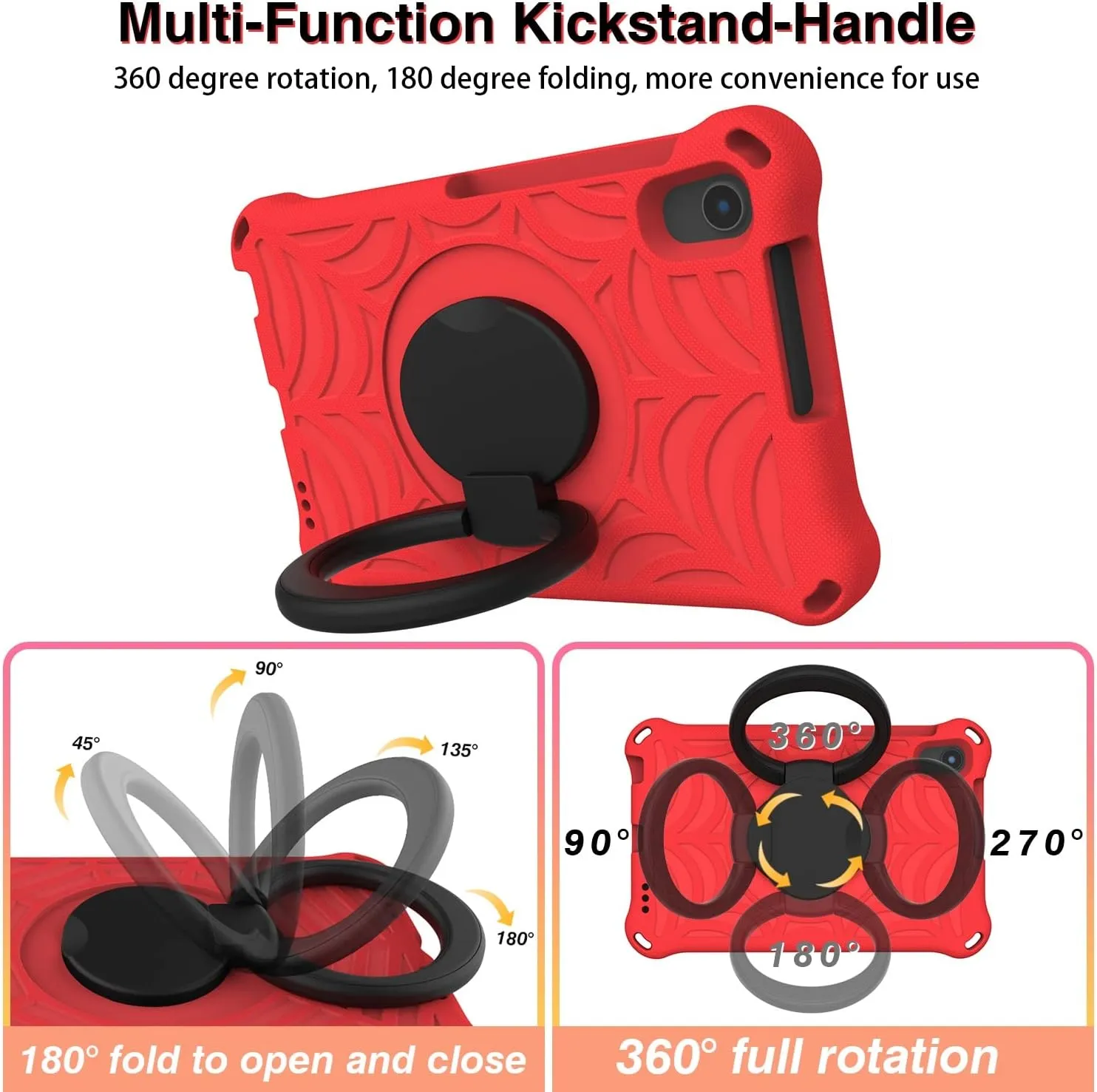 Tablet Case Cover for Huawei MediaPad M5 Lite 8.0" Kids - Drop Durable Lightweight EVA Case, 360 Degree Rotating Multifunction Kick Handle (Color : Net)