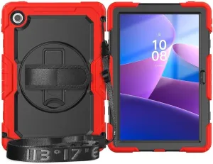 Tablet PC Bags Cases Sleeves Compatible with Lenovo Tab 10.1"（TB-311XU）/ K10C TB-311FU Heavy Duty Shockproof TPU Case,Protective Cover W Screen Protector 380 Swivel Kickstand Hand Strap Shoulder Strap