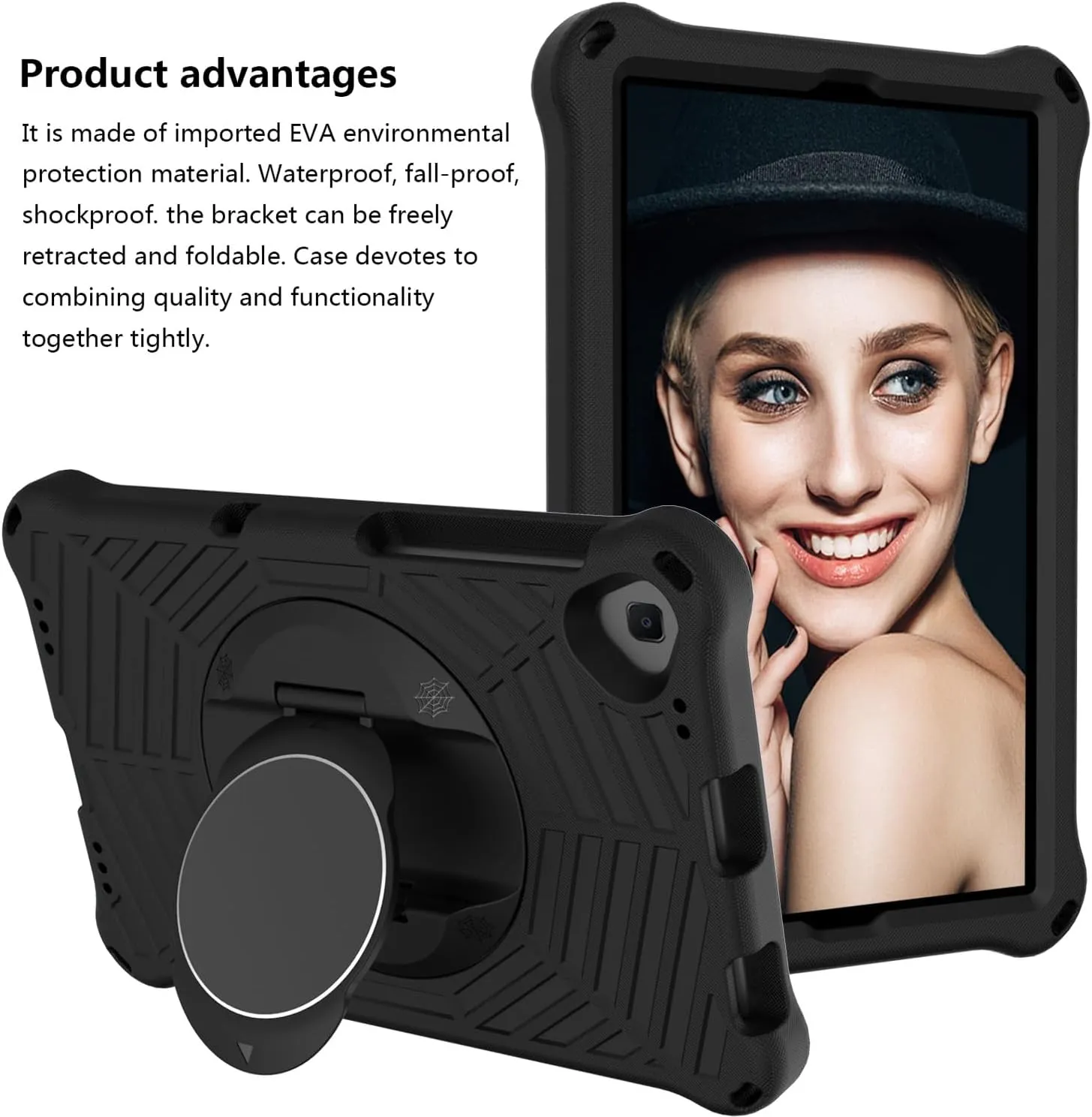 Tablet Protective Case Cover Compatible with Samsung Galaxy Tab A 10.1 Case 2019 Model(SM-T510/T515) Case, Kids Case LightWeight Shockproof Protective Cover Handle Kickstand Protective Cover/Stand Ant