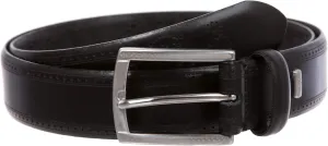 TALLIA Men's 1 1/4" Feather Edged Laser Patterned Leather Dress Belt