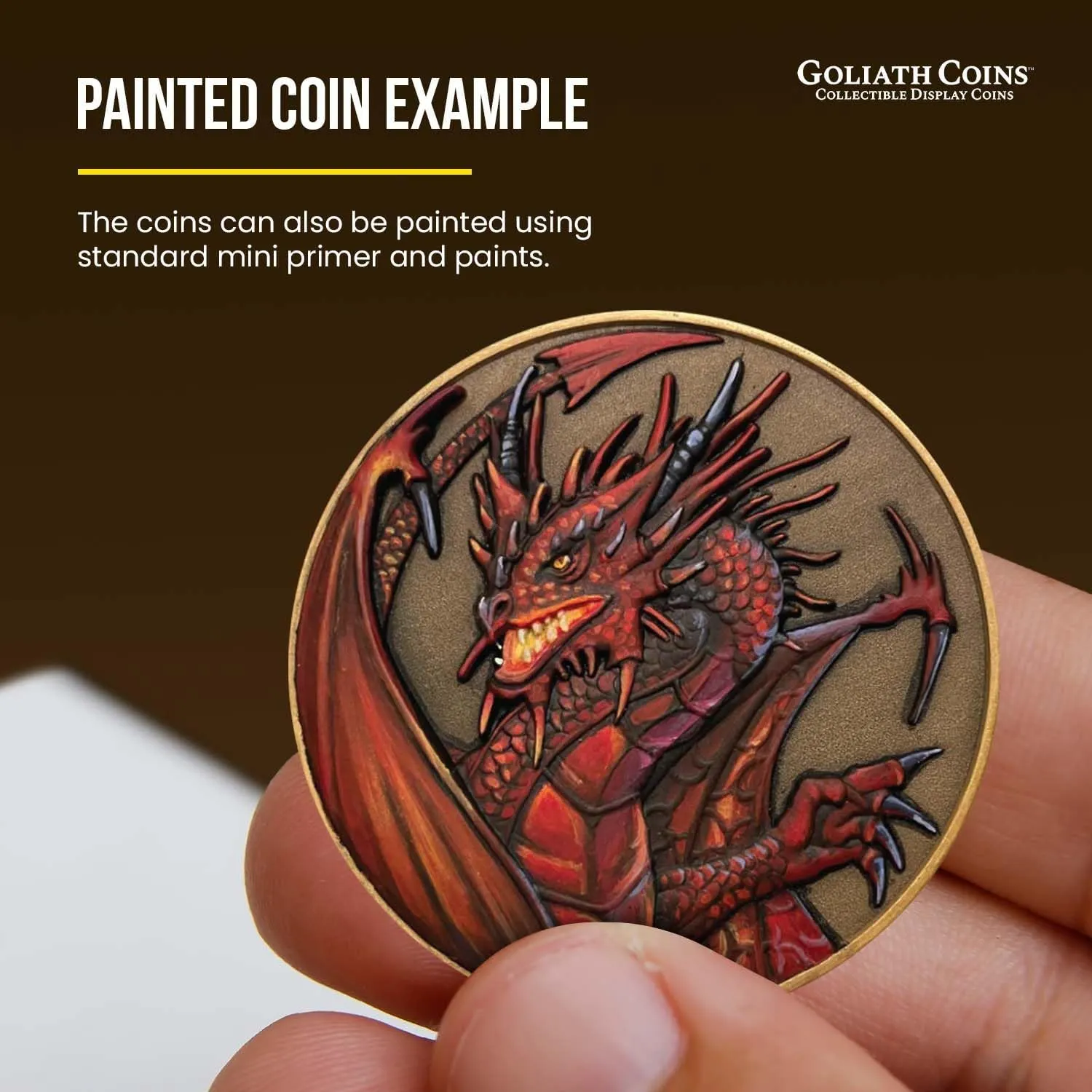 Tarrasque - Large Collectible Display Coin, Includes Stand, 3D Dual-Sided, 2.75", 4oz, Zinc Alloy