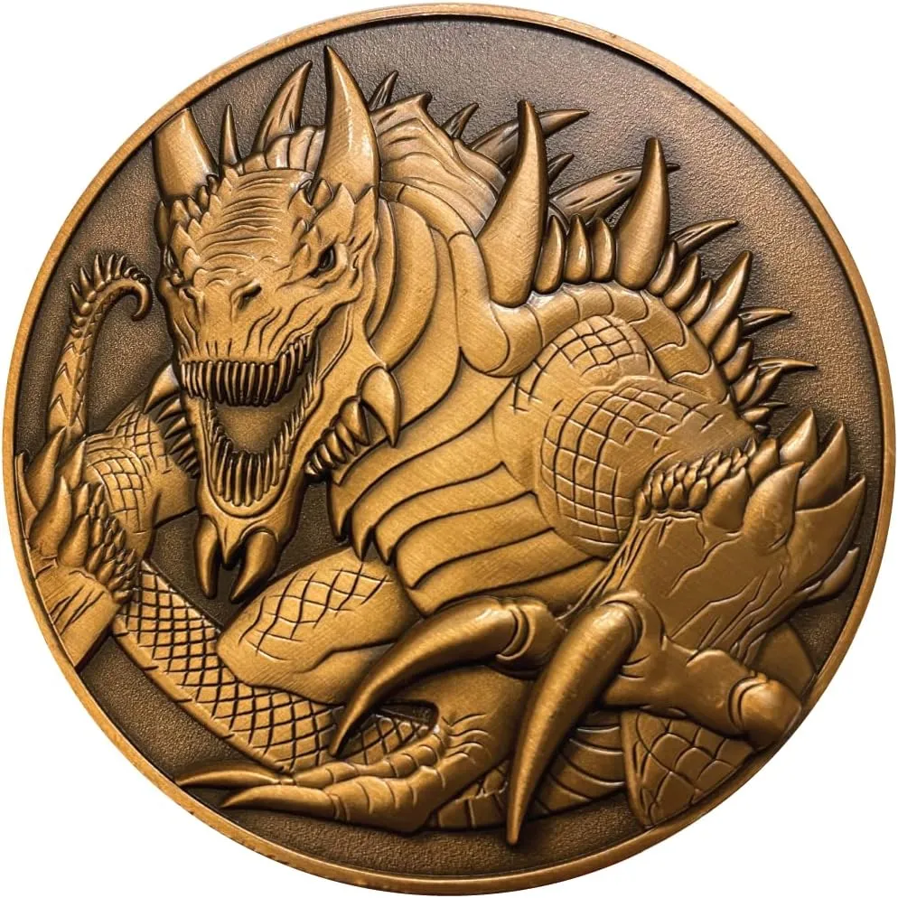 Tarrasque - Large Collectible Display Coin, Includes Stand, 3D Dual-Sided, 2.75", 4oz, Zinc Alloy
